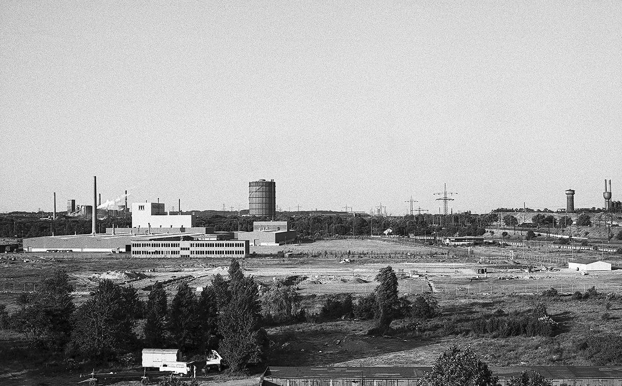 Industriegebiet West, Buschhausener Strasse, Kokerei Zeche Osterfeld, Gasometer, Wasserturm, 1976