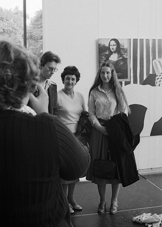 Vernissage (Mona Lisa), Lehmbruck-Museum, Duisburg 1978