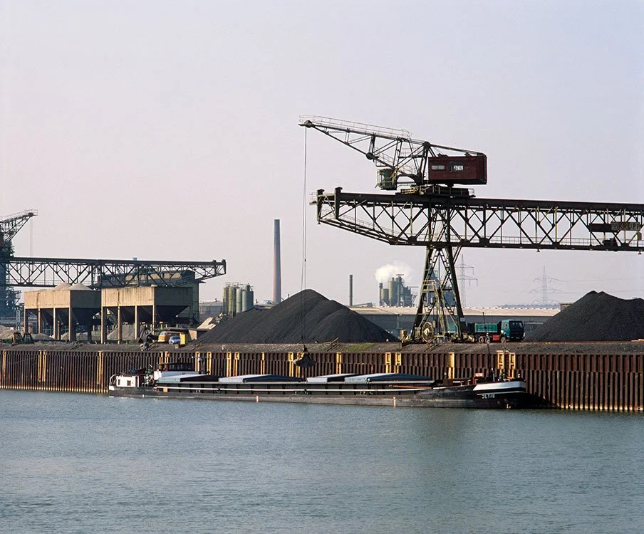 Rhein-Herne-Kanal mit Stadthafen, Essen 1980