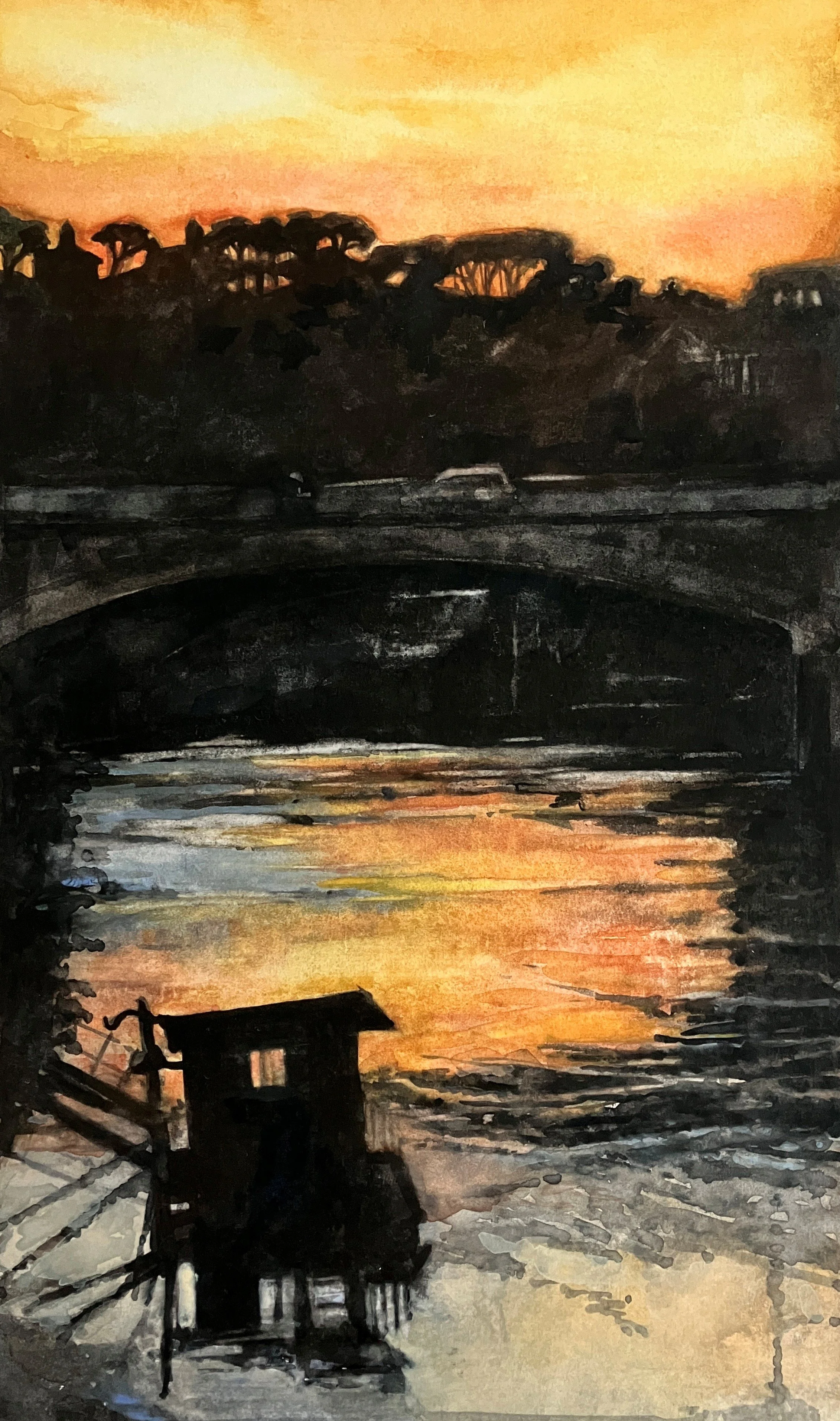 Twilight on the Tiber III, Rome