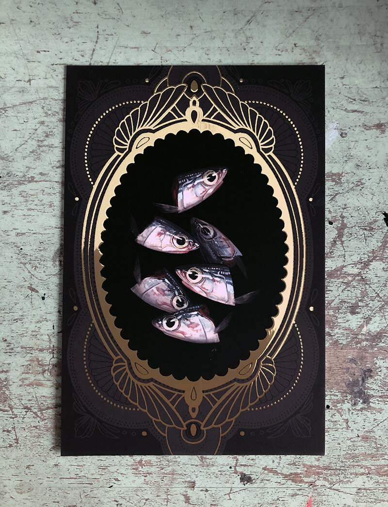 Snake of Hearts Mini Print — Feralcatbox