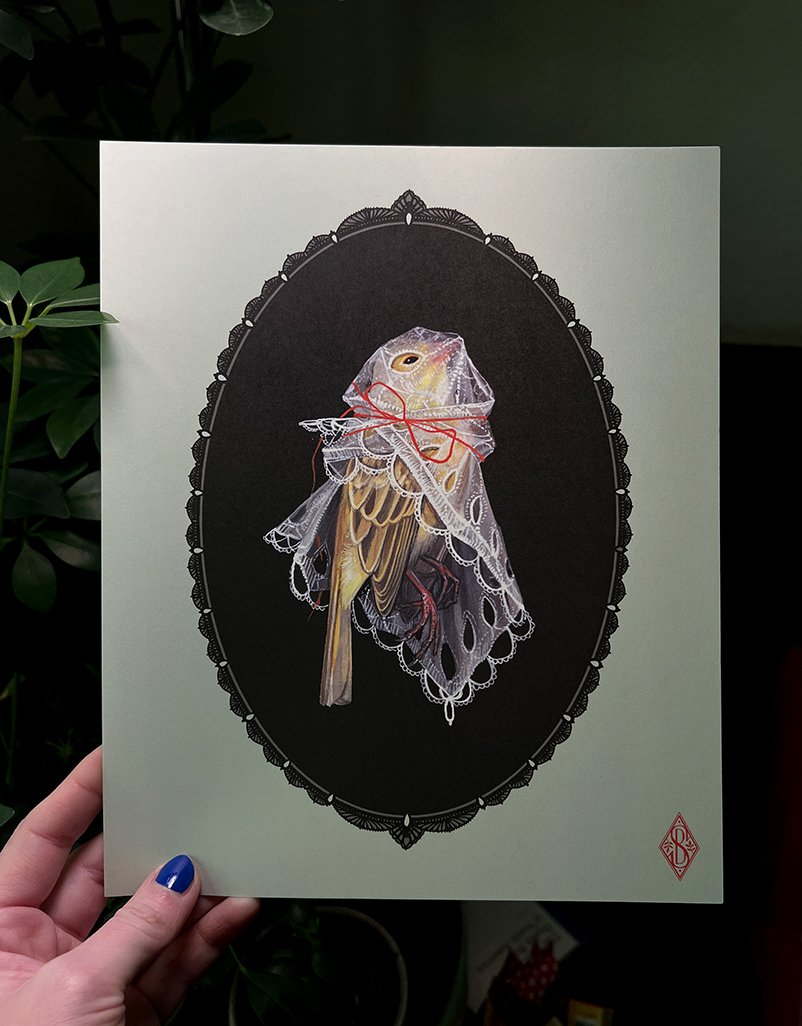 Snake of Hearts Mini Print — Feralcatbox