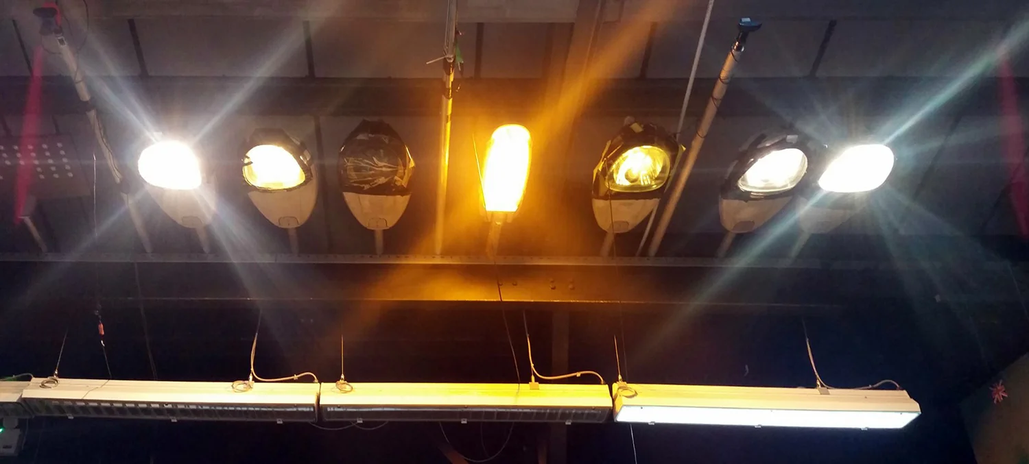 Street lights in the PAMELA lab.