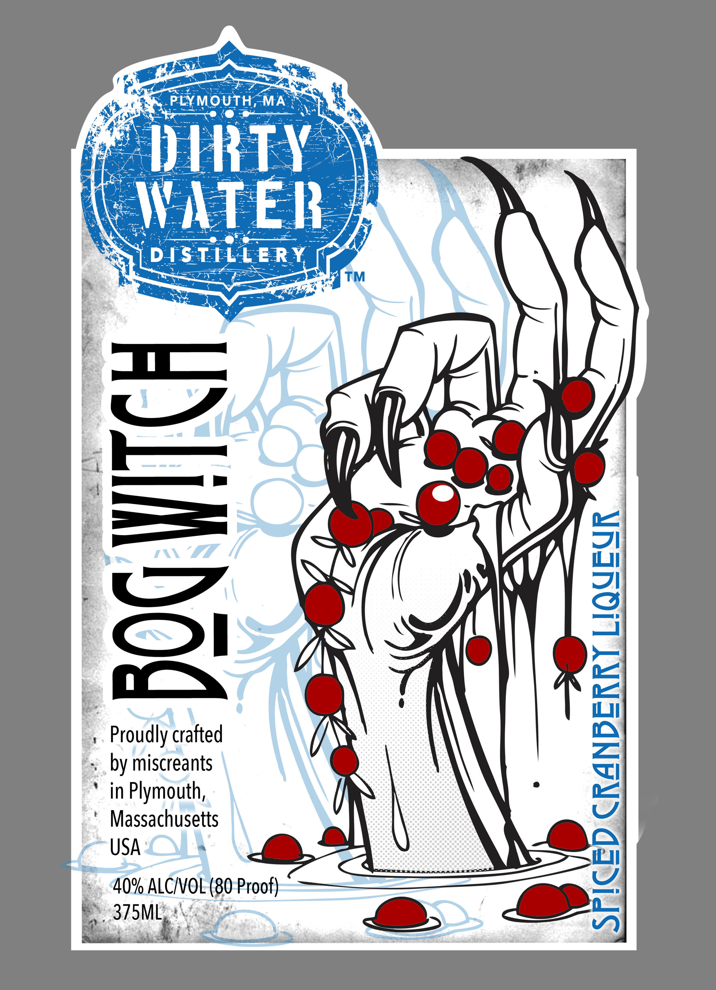 Bog Witch Liquor - A seasonal release made from local cranberries and spices - sweet, fiery, and tart. Thanks to PJ's Cranberries in Sandwich, MA for sharing their recipe...