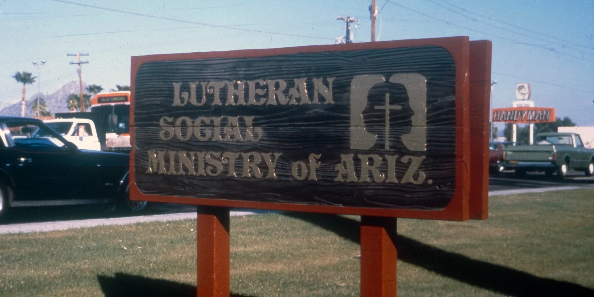 Sign for the Lutheran Social Ministry of Arizona.