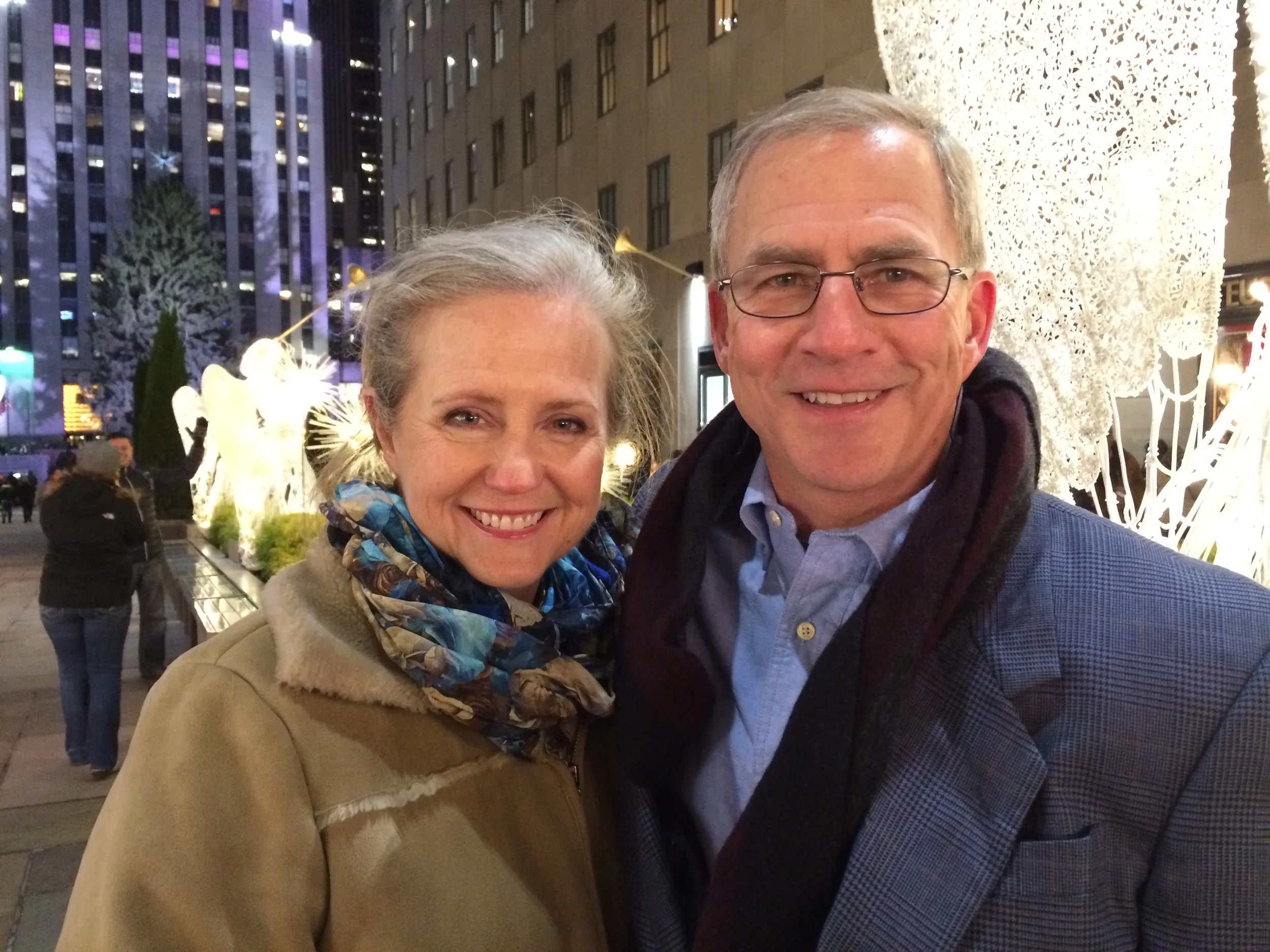 Buz and Devvie in Manhattan with their family over Thanksgiving.