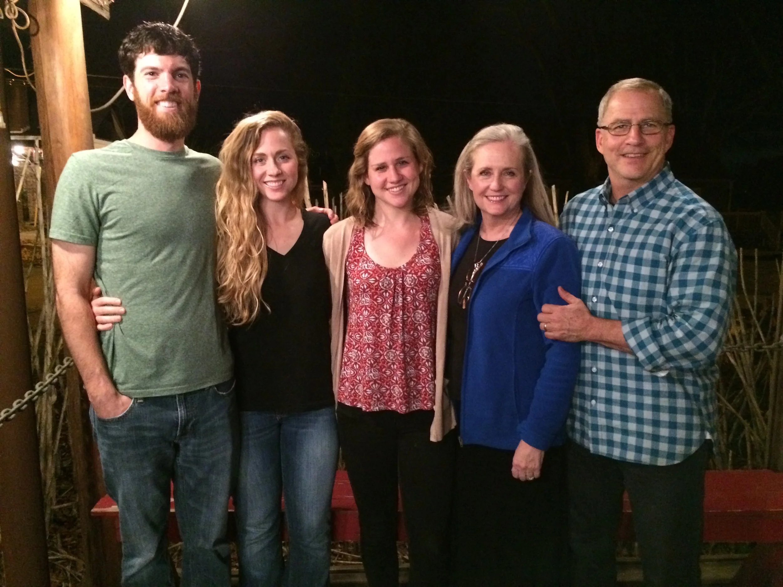 Buz & Devvie along with their two daughters, Maggie and Katie with her husband, Brian Mitchell.