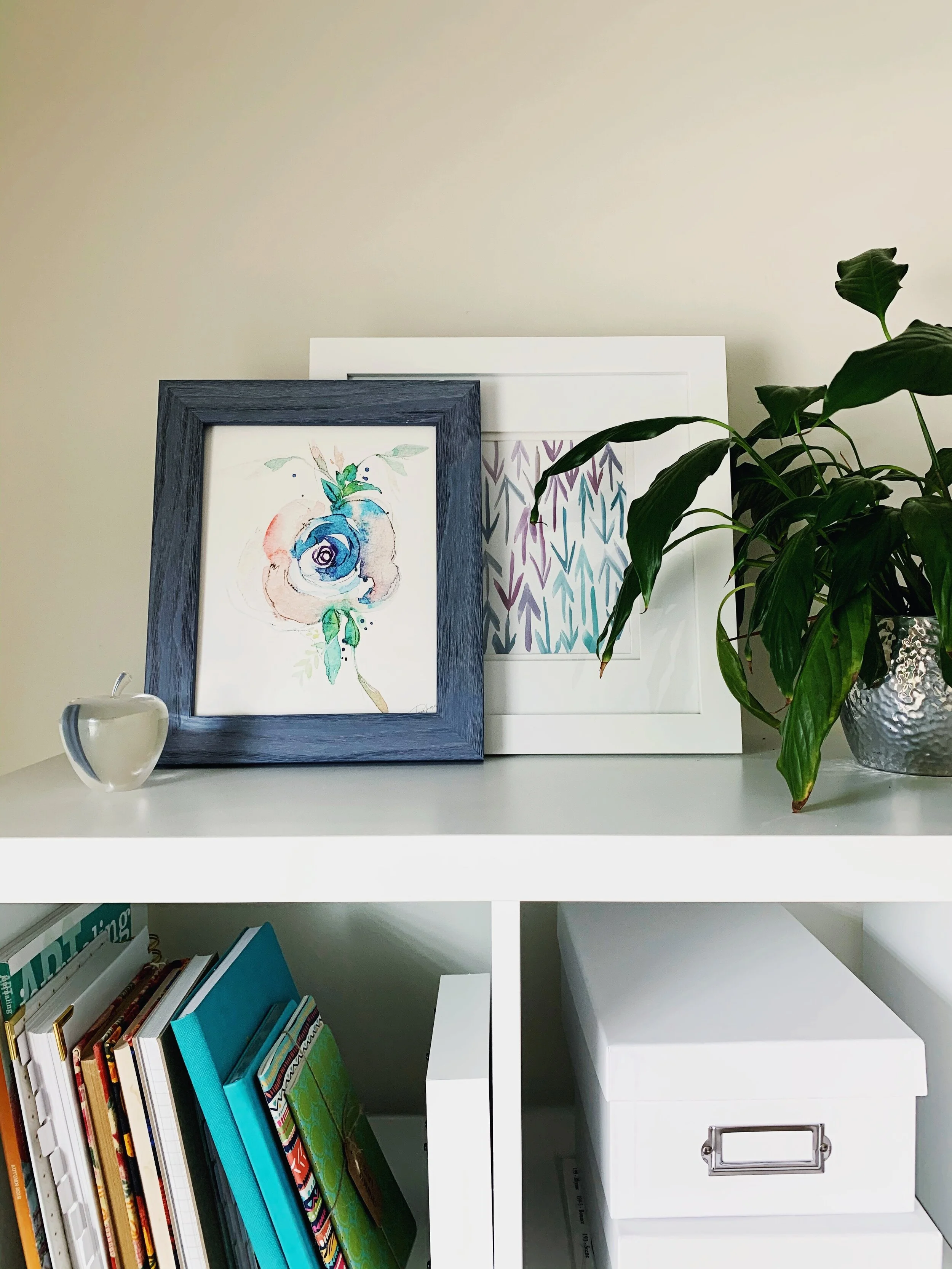 Touch of Blue Watercolor 8x10