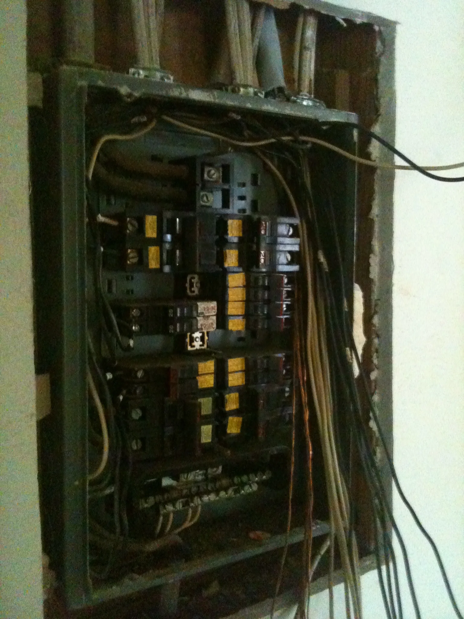 Replacing an old FPE panel. Most insurance companies require these panels to be replaced before writing a homeowners policy.