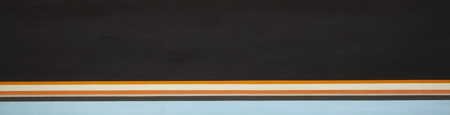    Dark Brown Field   &nbsp;    68.5 by 17.5 inches    Acrylic on canvas    2010  