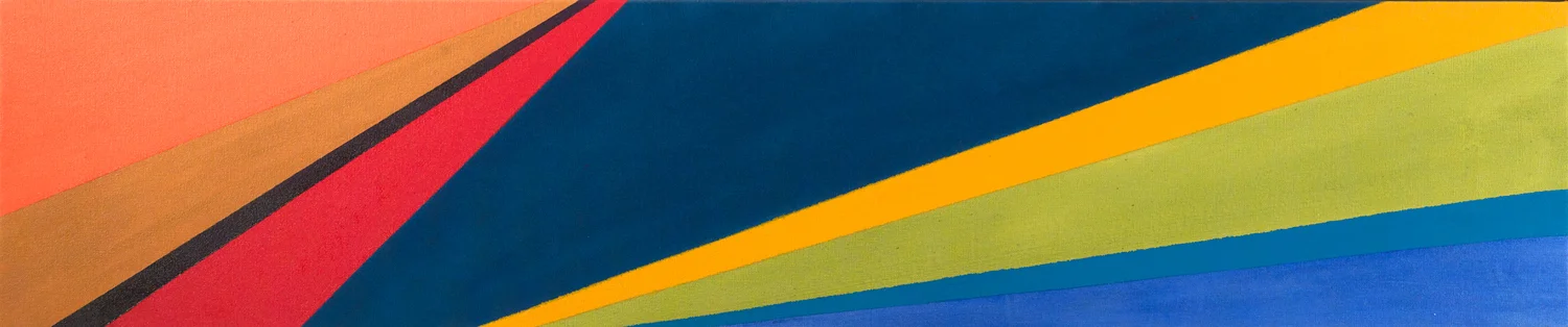    Paradox   &nbsp;    62 by 13.5 inches    Acrylic on canvas    2010  