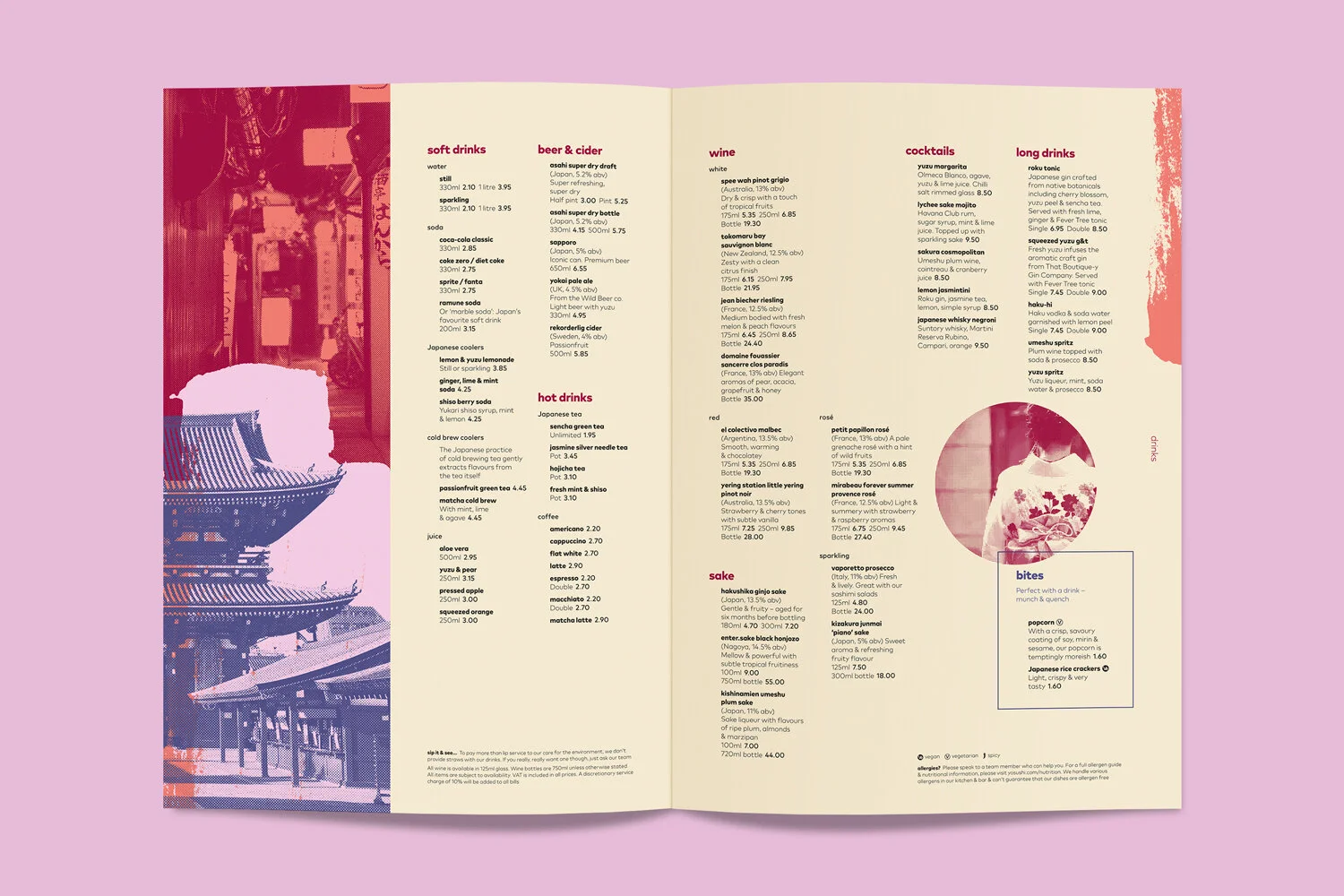 YO! Kitchen main menu drinks