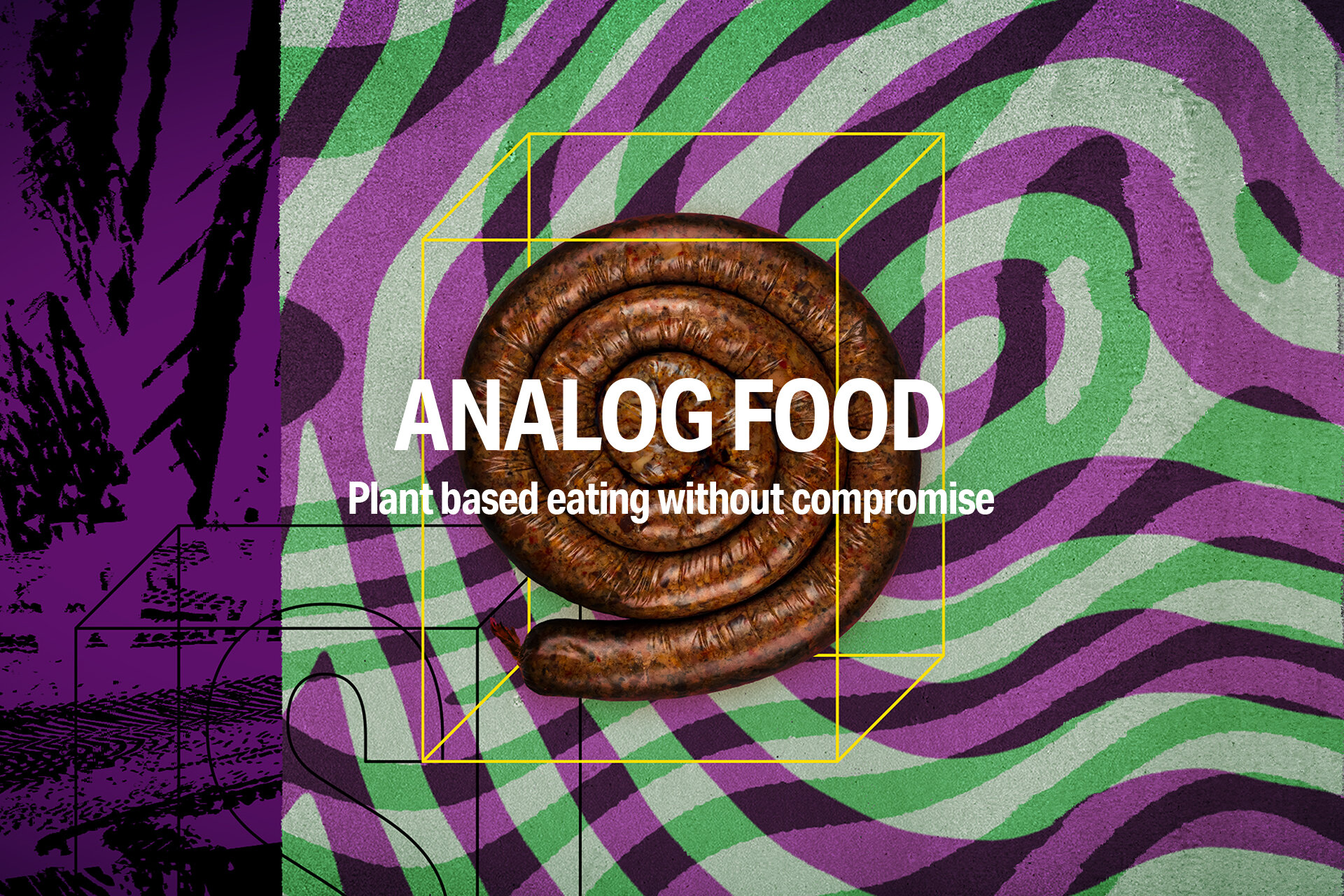 Symplicity fermented vegan plant based foods – Analog Food Cumberland sausage banner