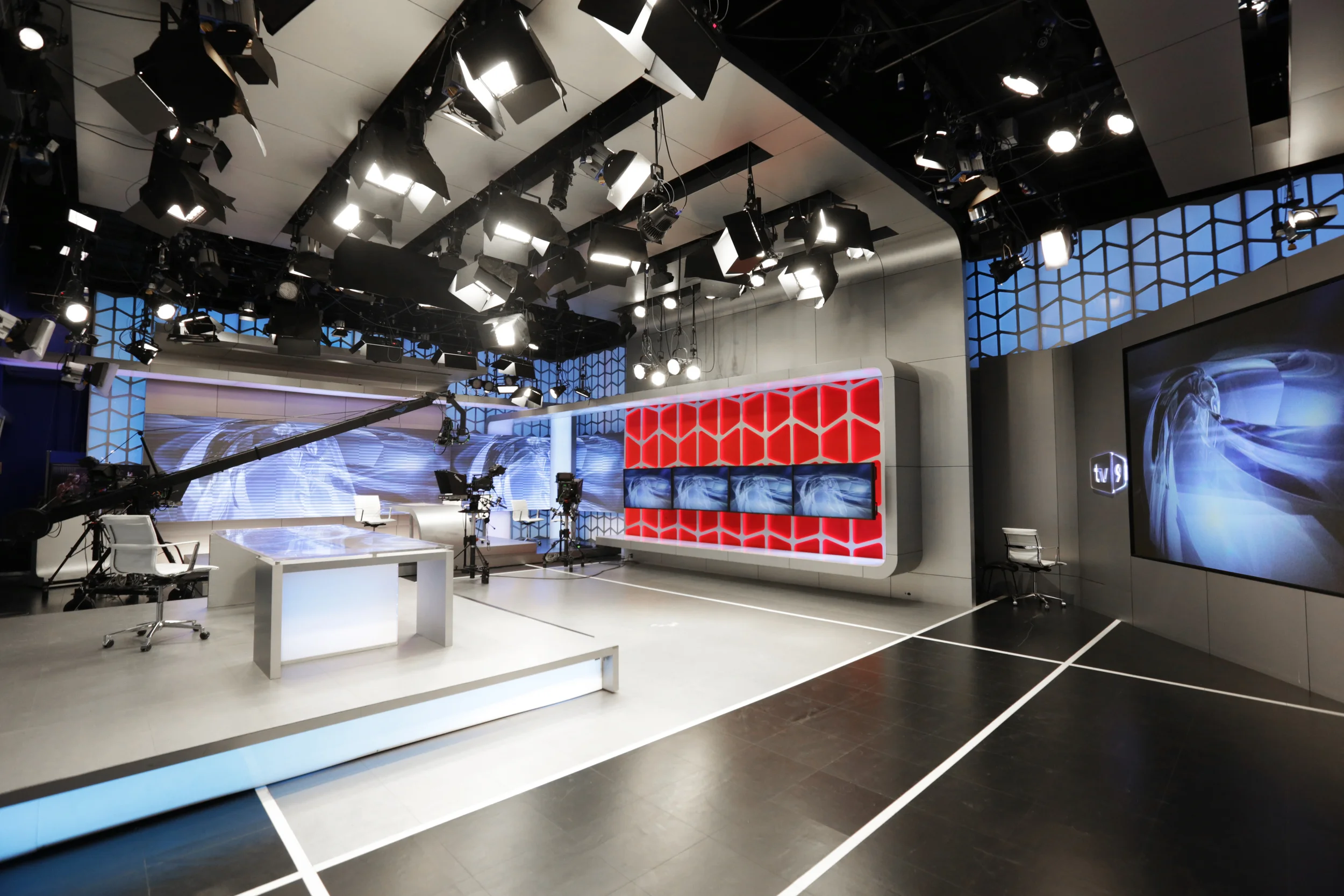 TV9 Broadcast Newsroom Studio Design — PROVOST STUDIO