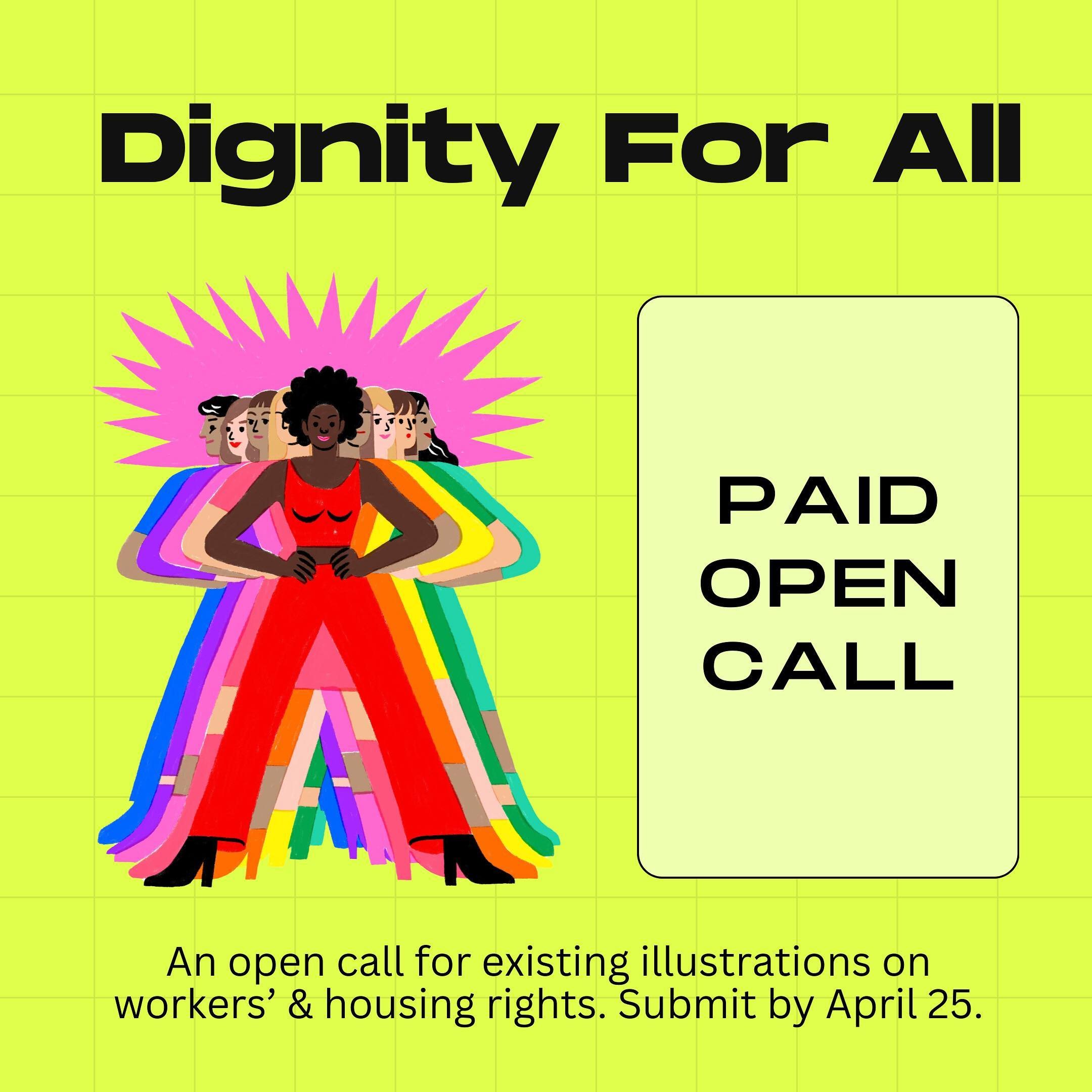 🙌 JOIN OUR NEW PAID OPEN CALL: DIGNITY FOR ALL 🙌

@MiamiWorkersCenter, an organization working to build power with working-class tenants, workers, women and families, @FineActs, a global creative studio for social impact, and the unique platform fo