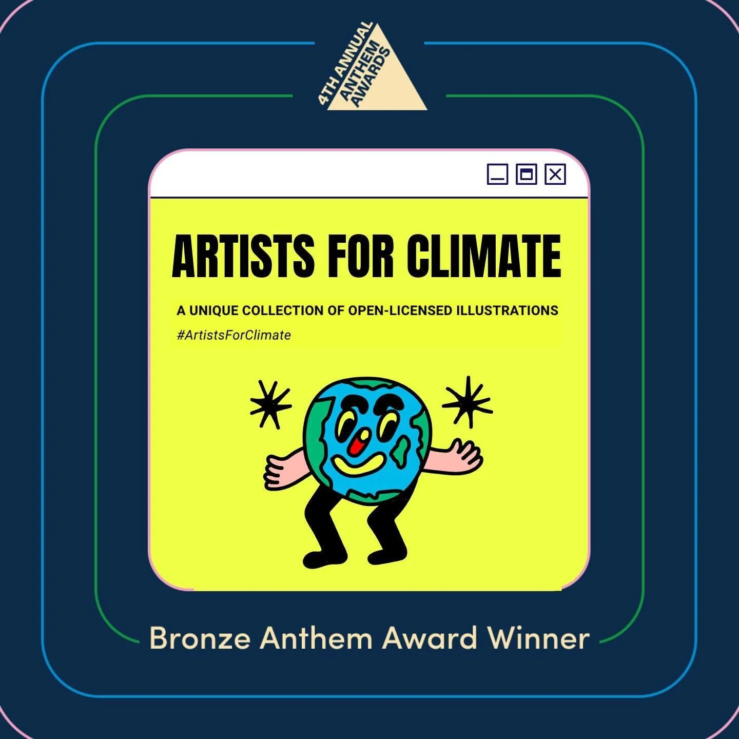 🏆 We&rsquo;re thrilled to announce that Artists for Climate is a winner in the 4th Annual @AnthemAwards, celebrating mission-driven work worldwide! See the full winners gallery (link in bio) 
🥉 Artists for Climate (artistsforclimate.org), our colla