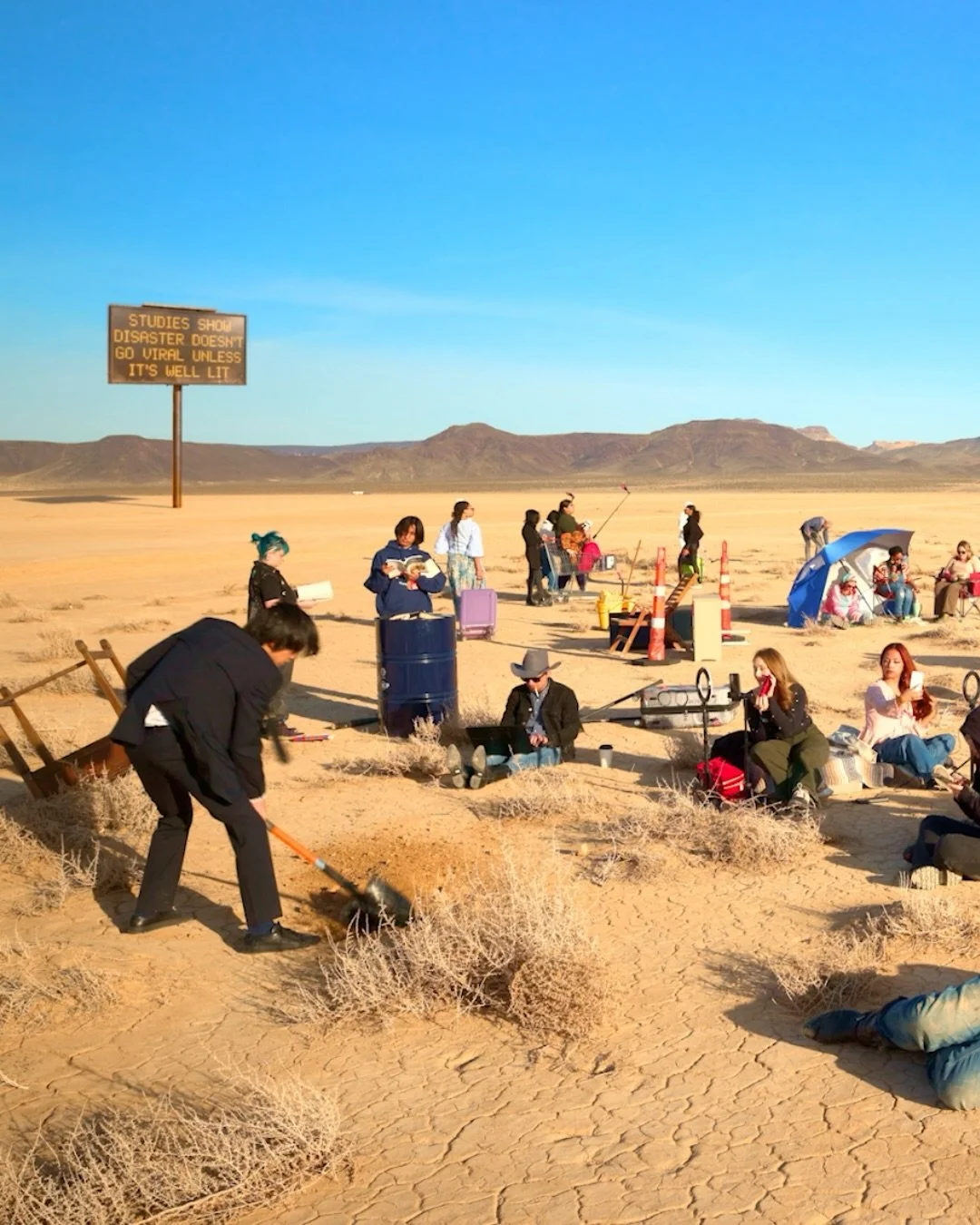 Connection is becoming a luxury.

In &ldquo;Business as Usual&rdquo; &ndash; @gabebs&rsquo;s new solo exhibition created with the support of Fine Acts and currently on view at @c24gallery in NYC &ndash; the works unfold like a distorted mirror of con