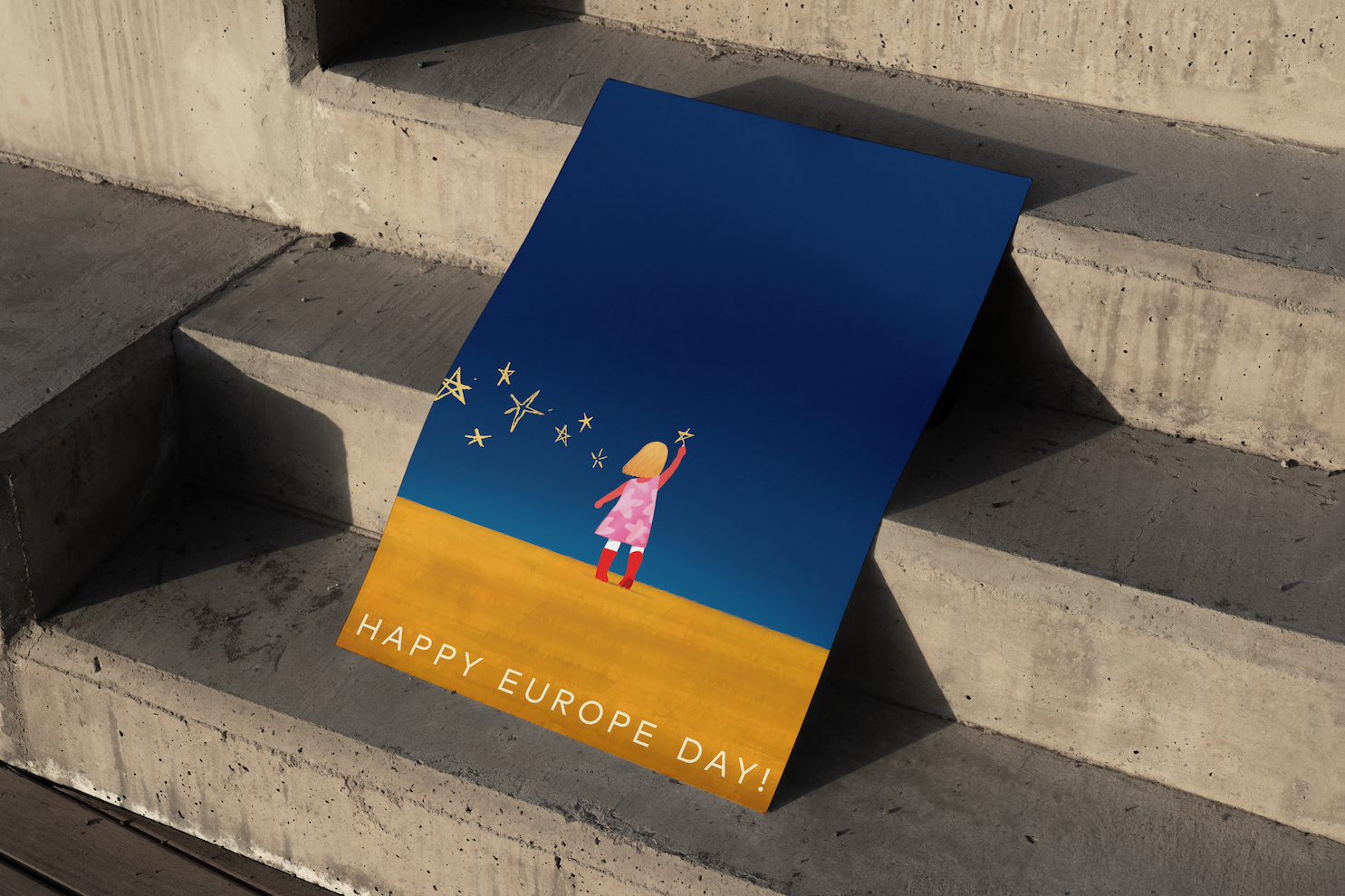 Free Poster on a Stairs Mockup 2.png