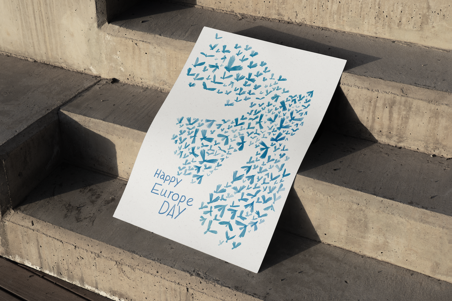 Free Poster on a Stairs Mockup.png