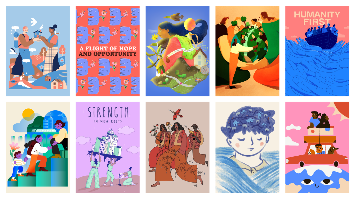 Climate Migration Visual New free illustration collection on climate migration — Fine Acts