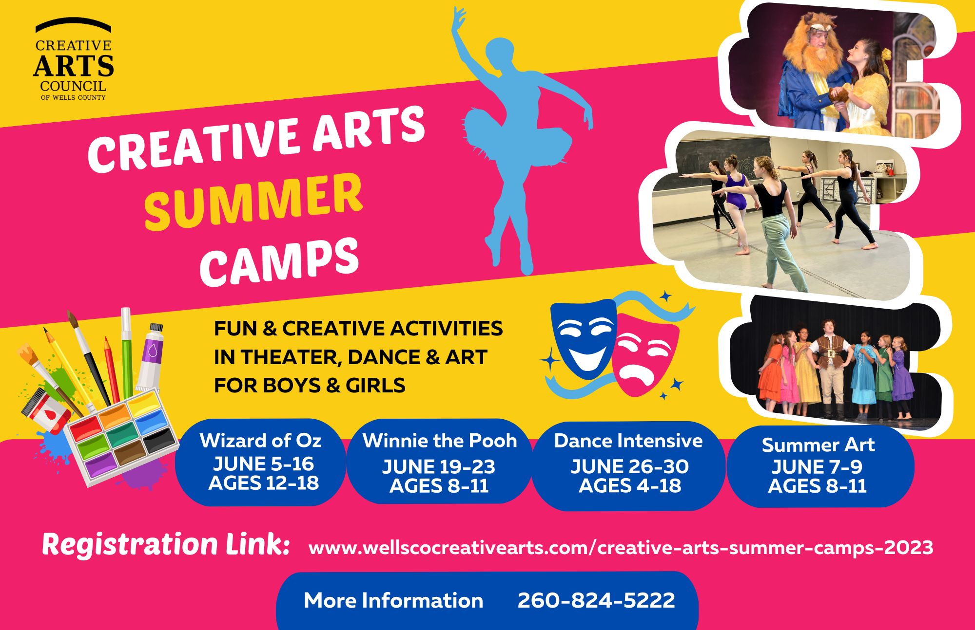 Creative Arts Summer Camps 2023 — Creative Arts Council of Wells County
