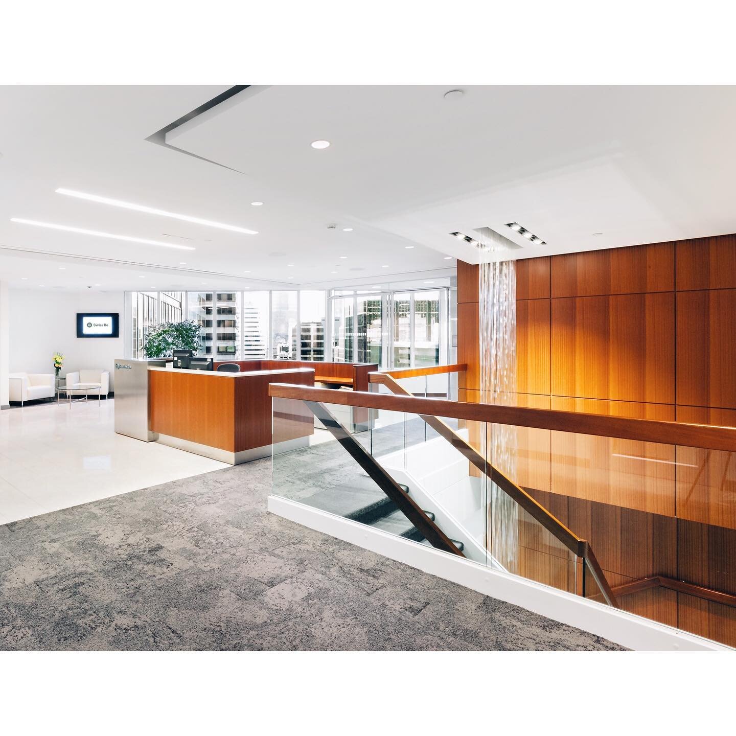 A throwback to the lovely, tranquil Toronto offices of @swiss_re_group by @vestacon #waterfallphotography