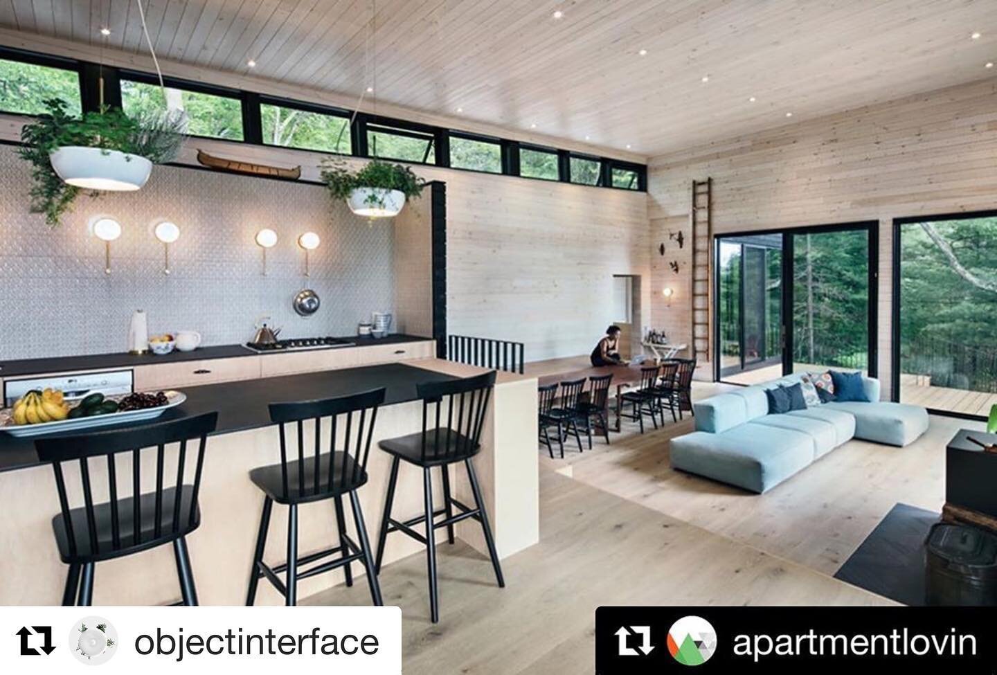 #Repost @objectinterface and @apartmentlovin of our image of a stunning, light-filled cottage by @vfarchitect ・・・
#Repost @apartmentlovin featuring our Well Planter Lights 🌿💡 and new Hook Sconces ✨
・・・
Lakeside modern cottage by @vfarchitect takes 