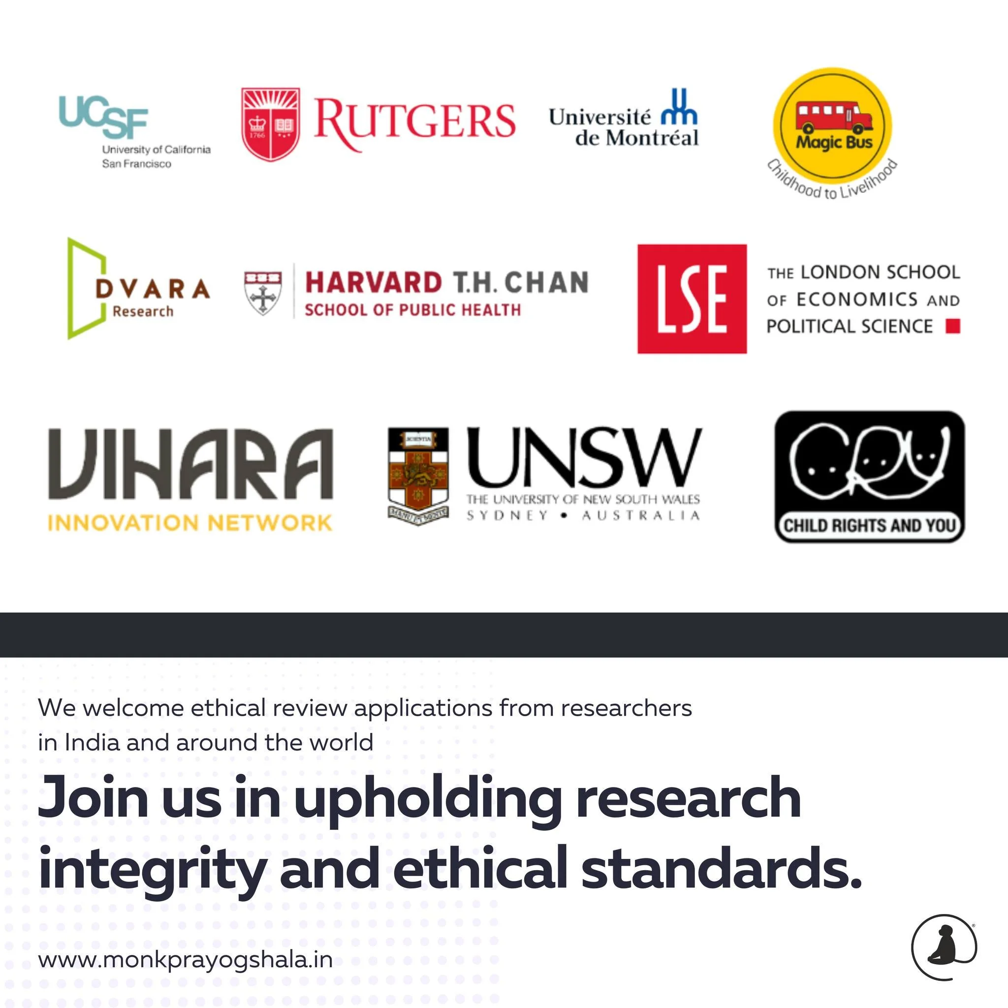 Why Monk Prayogshala's #IRB? 
Check out to know more about our Institutional Review board and to #apply, visit the link in bio!

Support independent academic research in India!
Your donations are now eligible for 50% tax exemption under Section 80G.
