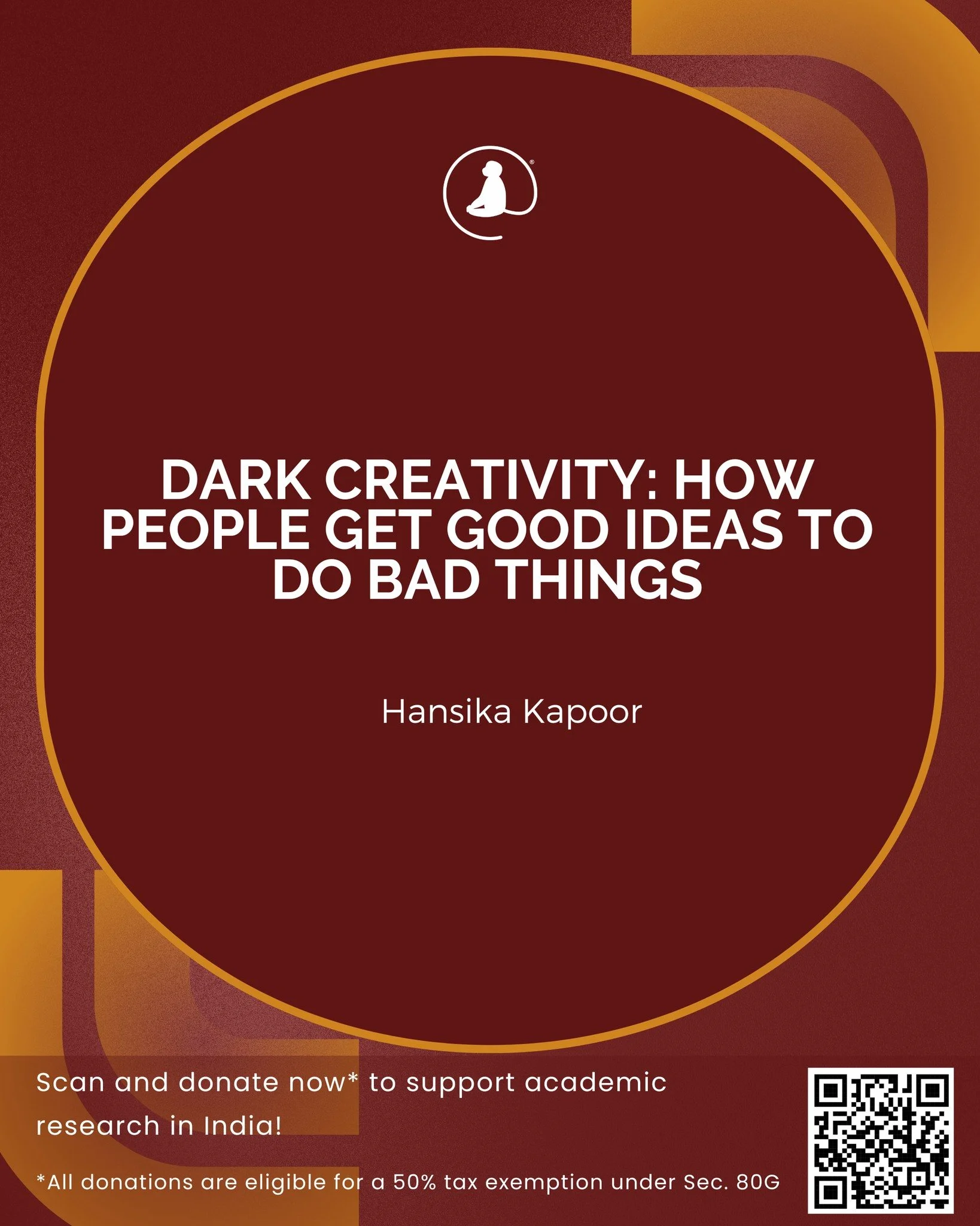 📢 Hansika Kapoor was a guest on The Science of Creativity podcast!
In this episode, Keith Sawyer talks with Dr. Hansika Kapoor about the psychology of dark creativity and how people get good ideas to do bad things.

🎧 Listen to it through the link 