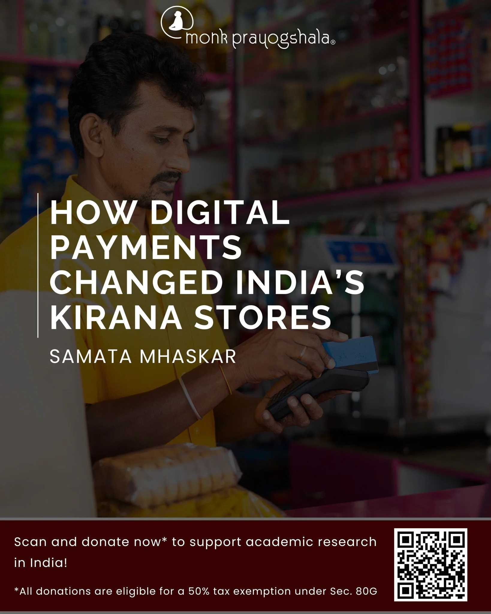 📌 #BlogAlert
Read Samata Mhaskar&rsquo;s &ldquo;How Digital Payments Changed India&rsquo;s Kirana Stores&rdquo; in this week&rsquo;s blog!

Linkin bio!

💛 Support independent academic research in India!
Your donations are now eligible for 50% tax e