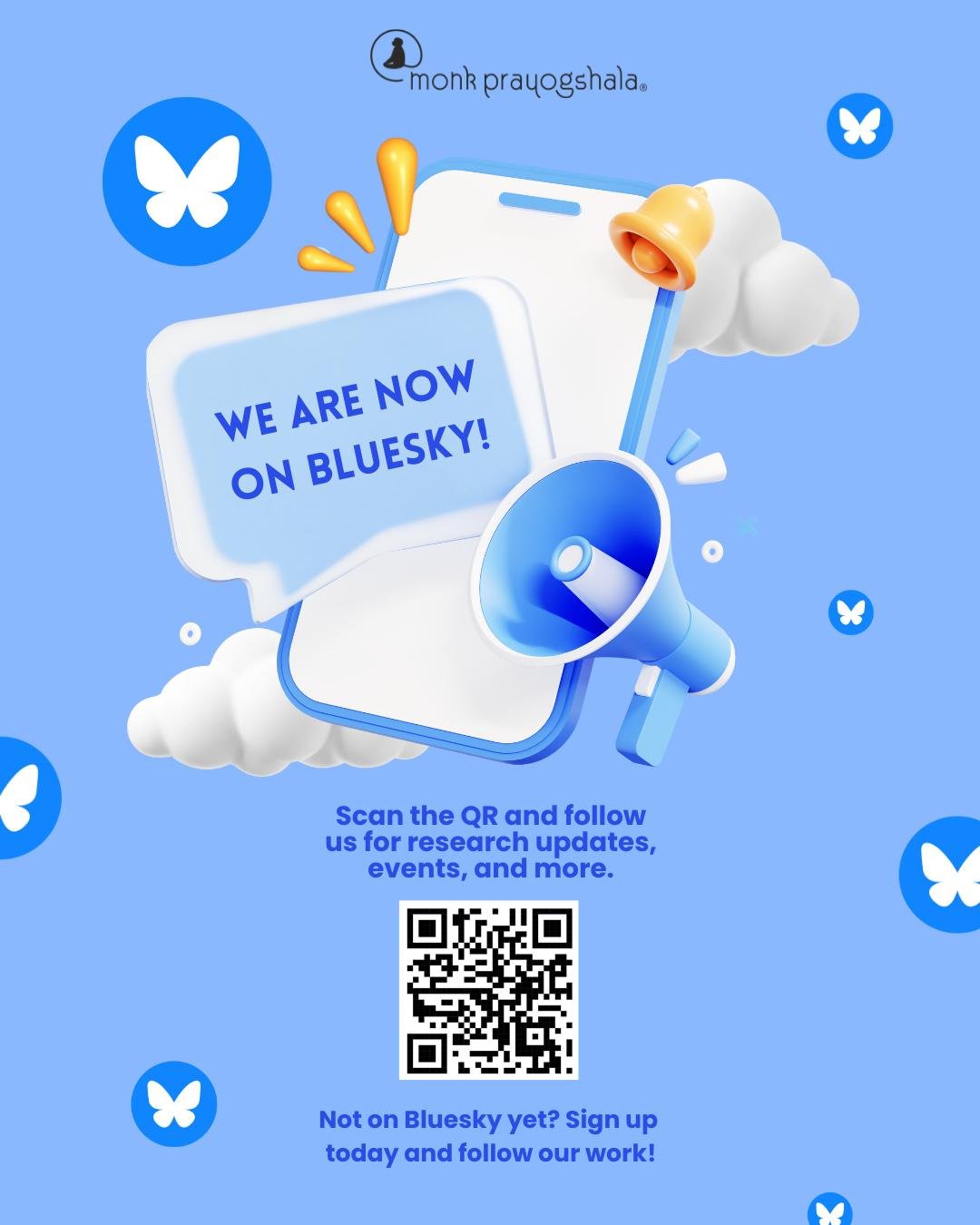 We&rsquo;re now on Bluesky! 🚀
Follow Monk Prayogshala for research updates, events, and more.
Not on Bluesky yet? Sign up today and follow our work!
Link in bio!

💛 Support independent academic research in India!
Your donations are now eligible for