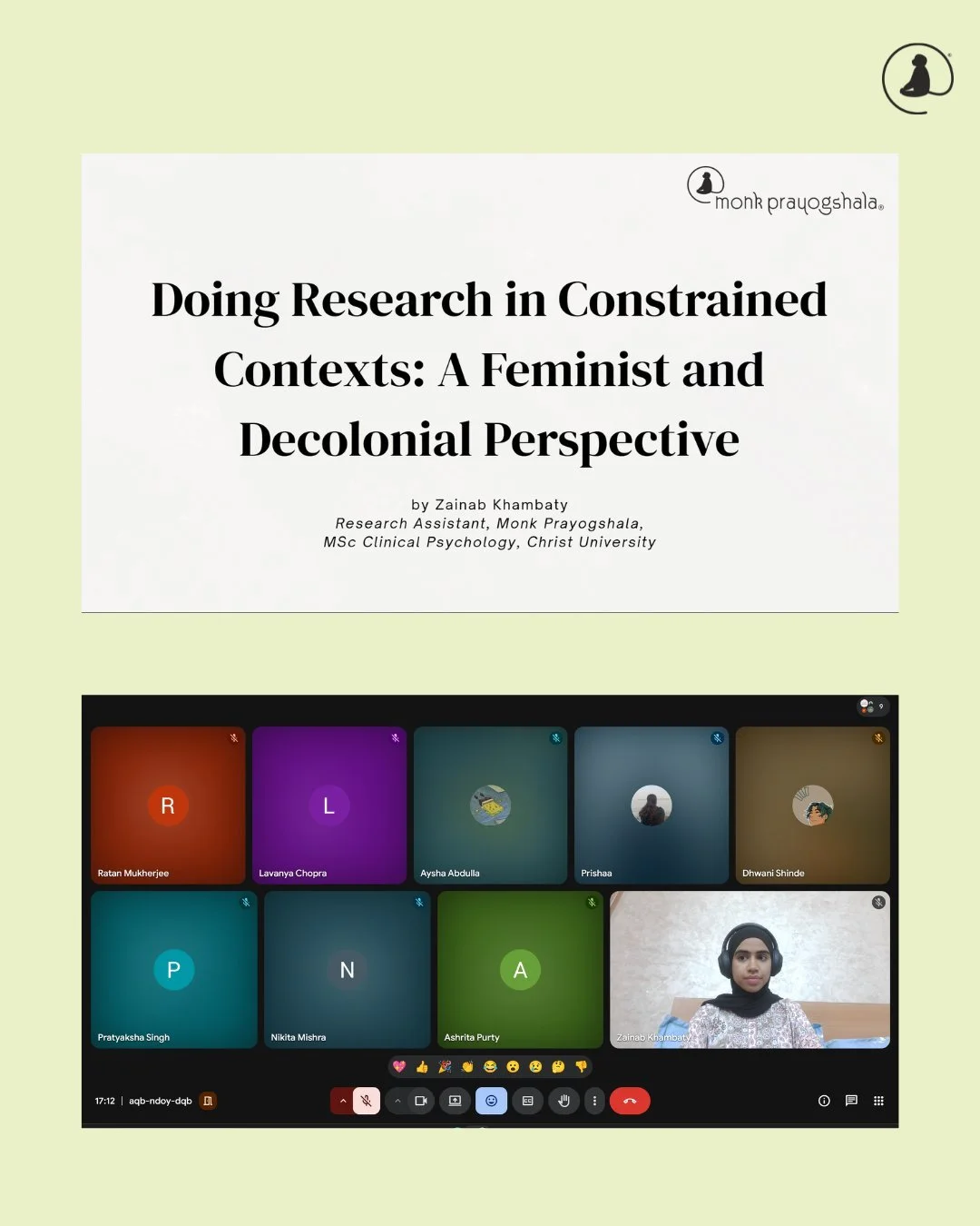Zainab Khambaty delivered an academic lecture on &ldquo;Doing Research in Constrained Contexts: A Feminist and Decolonial Perspective&rdquo; at Sophia College on February 20, 2026. 💻📚

In the talk, she reframed research as a creative, ethical, and 