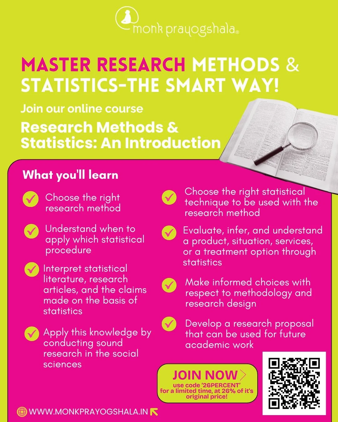 🚀 Want to level up your research game?
Master the art of choosing the right method, applying the right stats, and interpreting real research!
Join Research Methods &amp; Statistics: An Introduction &mdash; now live on Udemy!
🔗 Learn smart, research