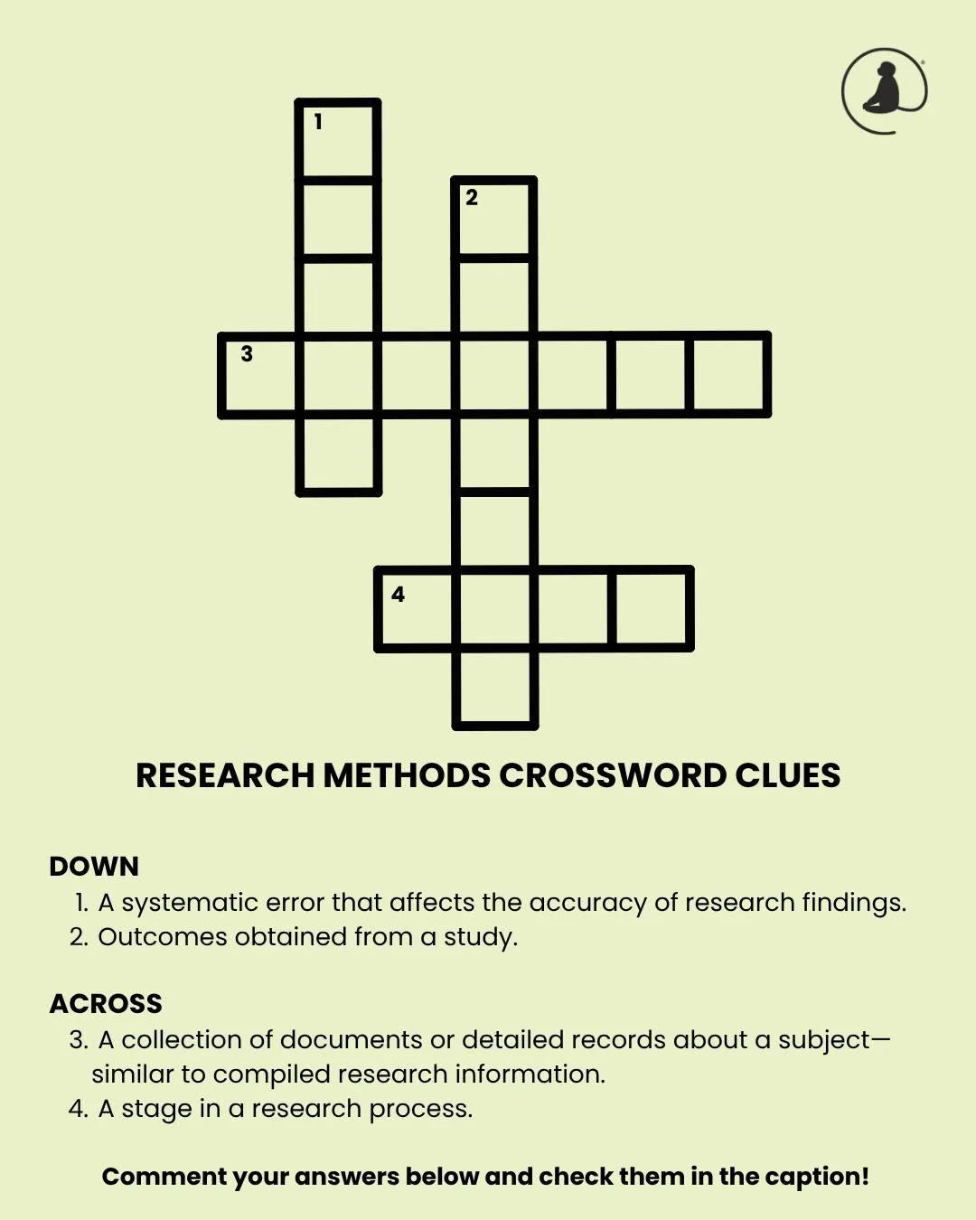 🧩 #CrosswordChallenge
Think you&rsquo;ve got your research basics right? Put them to the test! 🧠
Drop your answers in the comments and check how you did in the caption 👇

💡 Advancing academic research in India&mdash;one puzzle at a time.

🔍 ANSW