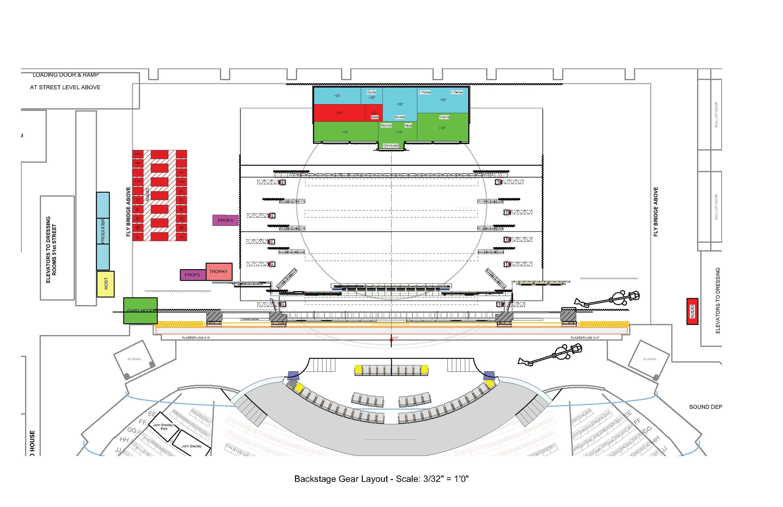 Base groundplan and backstage layout