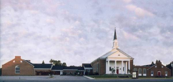 New Fellowship Hall constructed on the east side of the Sanctuary in 1993