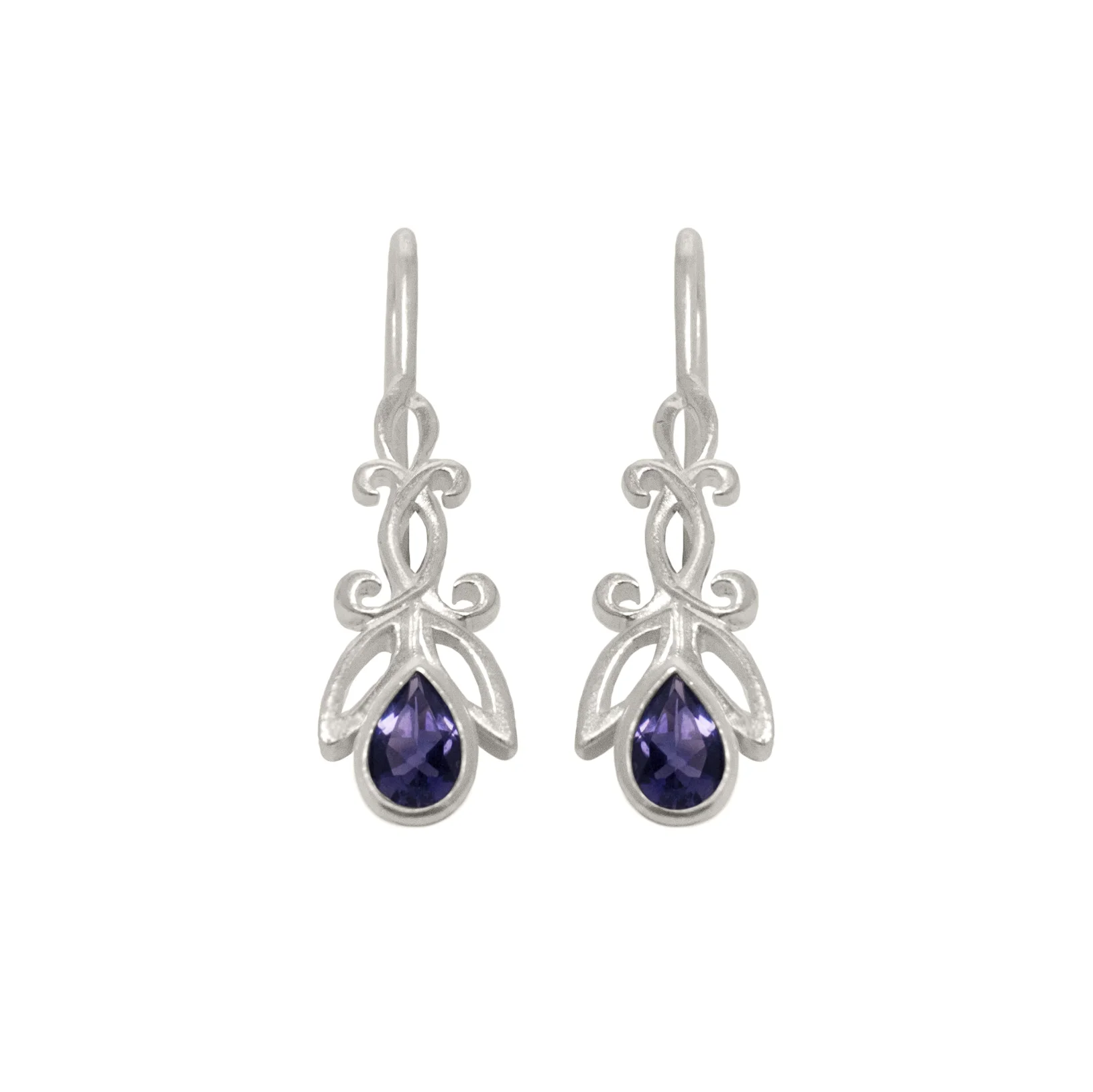 Arabesque Iolite Drop Earrings