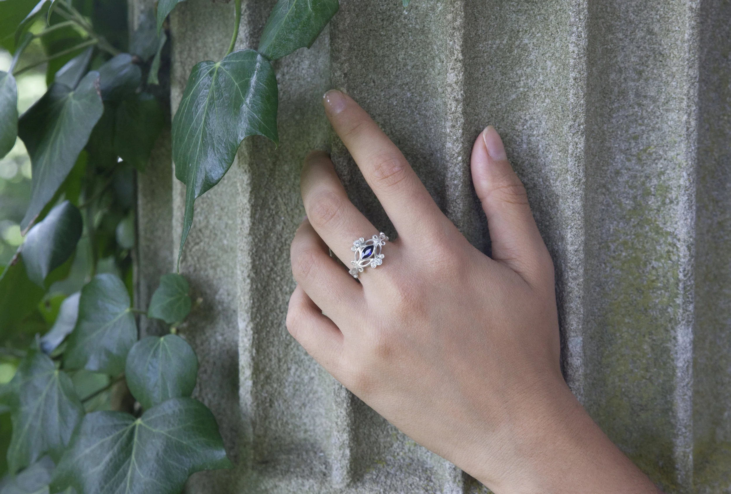 Arabesque Sapphire Statement Ring