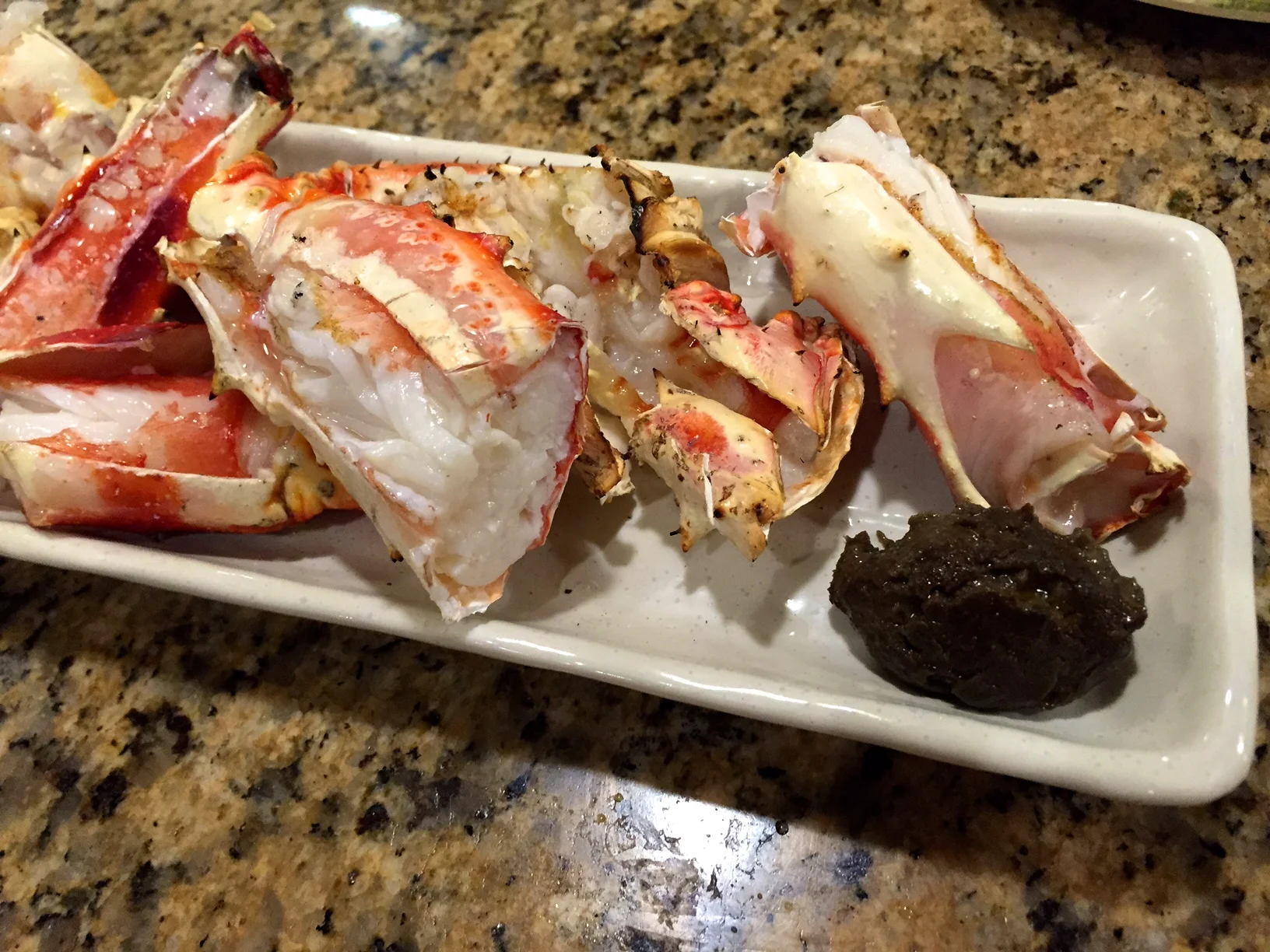 Chef Yuji's special that evening: Alaskan crab with snow crab innards on the side . Wow.