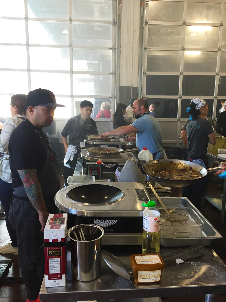 What went on in the Ramen workshops...the badass Richie Nakano getting his wok fired up...