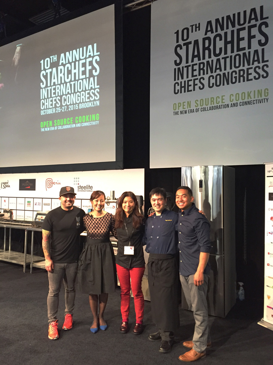 Quick smiles with some of the Ramen Masters on main stage.