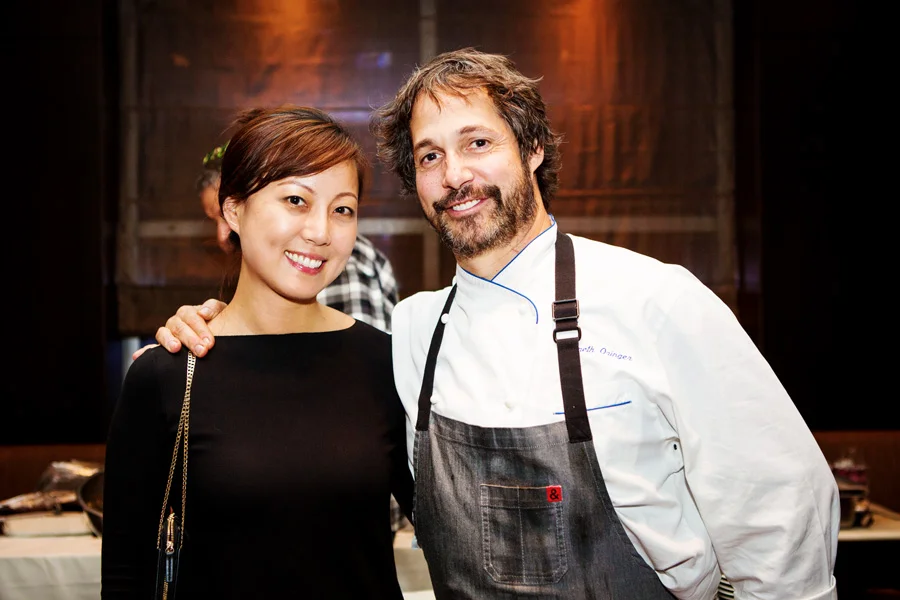 Smiles with Ken Oringer of Toro at the Welcome Dinner first night. Photo cred-Megan Swann.