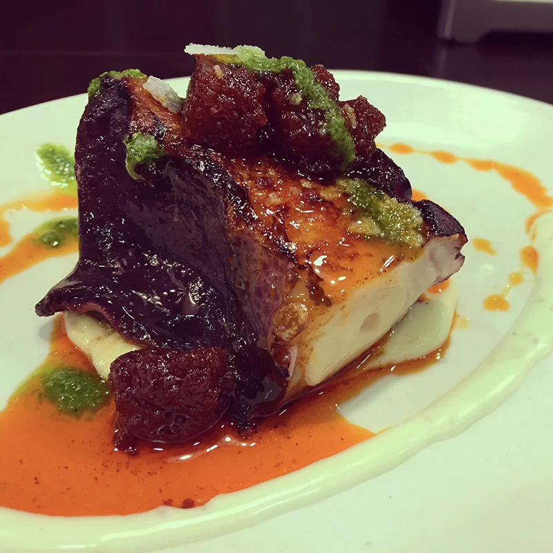 One of the best pintxos I had-grilled octopus at Borda Berri, San Sebastián