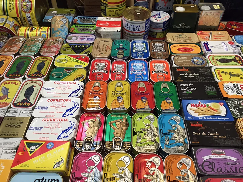 Just love all the colors of these canned fish packaging!
