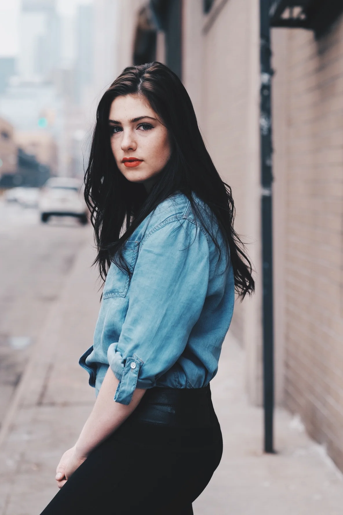 We literally went on a walk this day and she gave me this look. Like, oh okay. I didn't know my roommate was a secret model! I thought she was just a talented graphic designer...