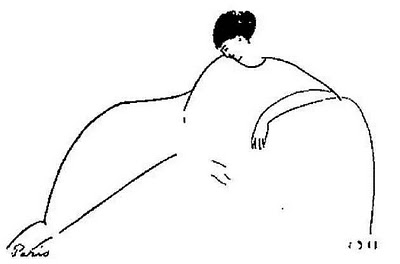 Anna Achmatova, disegno di Amedeo Modigliani