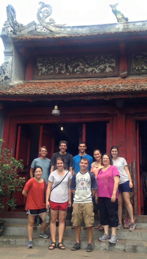 The college team in Vietnam--Eliza is in the front row, second from left.