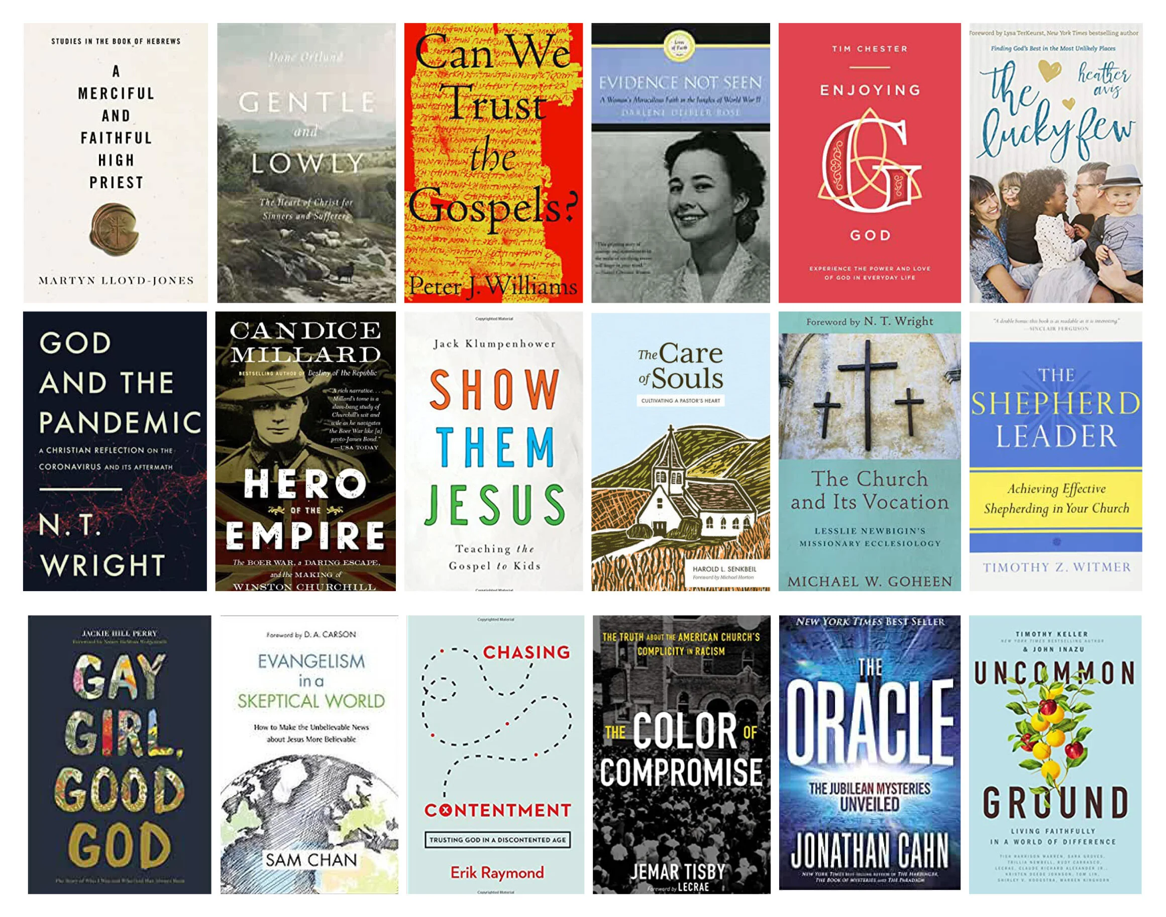 Just a few of the titles church leaders names as best books they read in 2020.