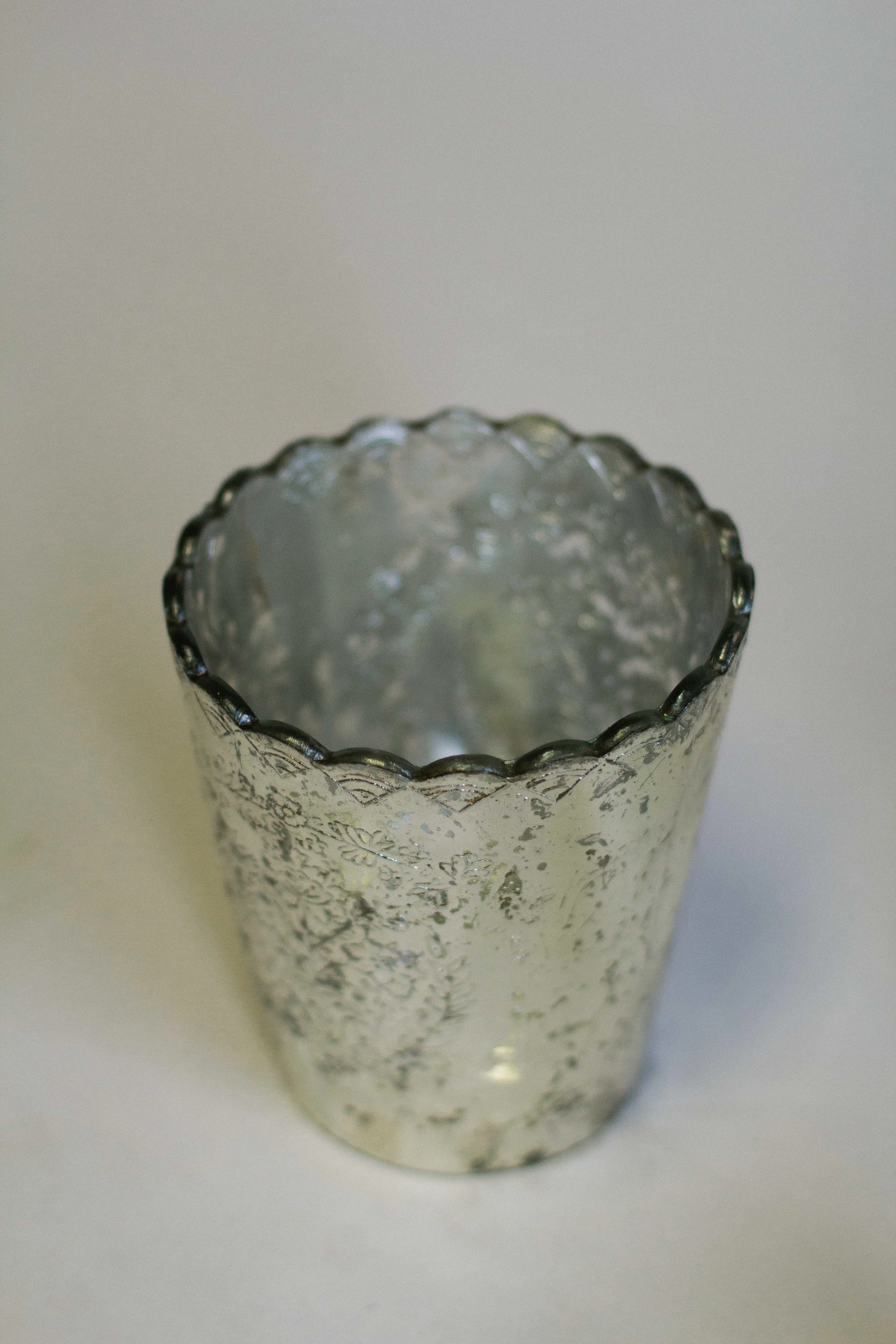 Large Mercury Glass Scallop