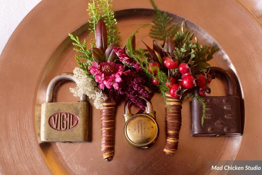 Leather and metal played nicely with the rustic ruggedness of the space. 